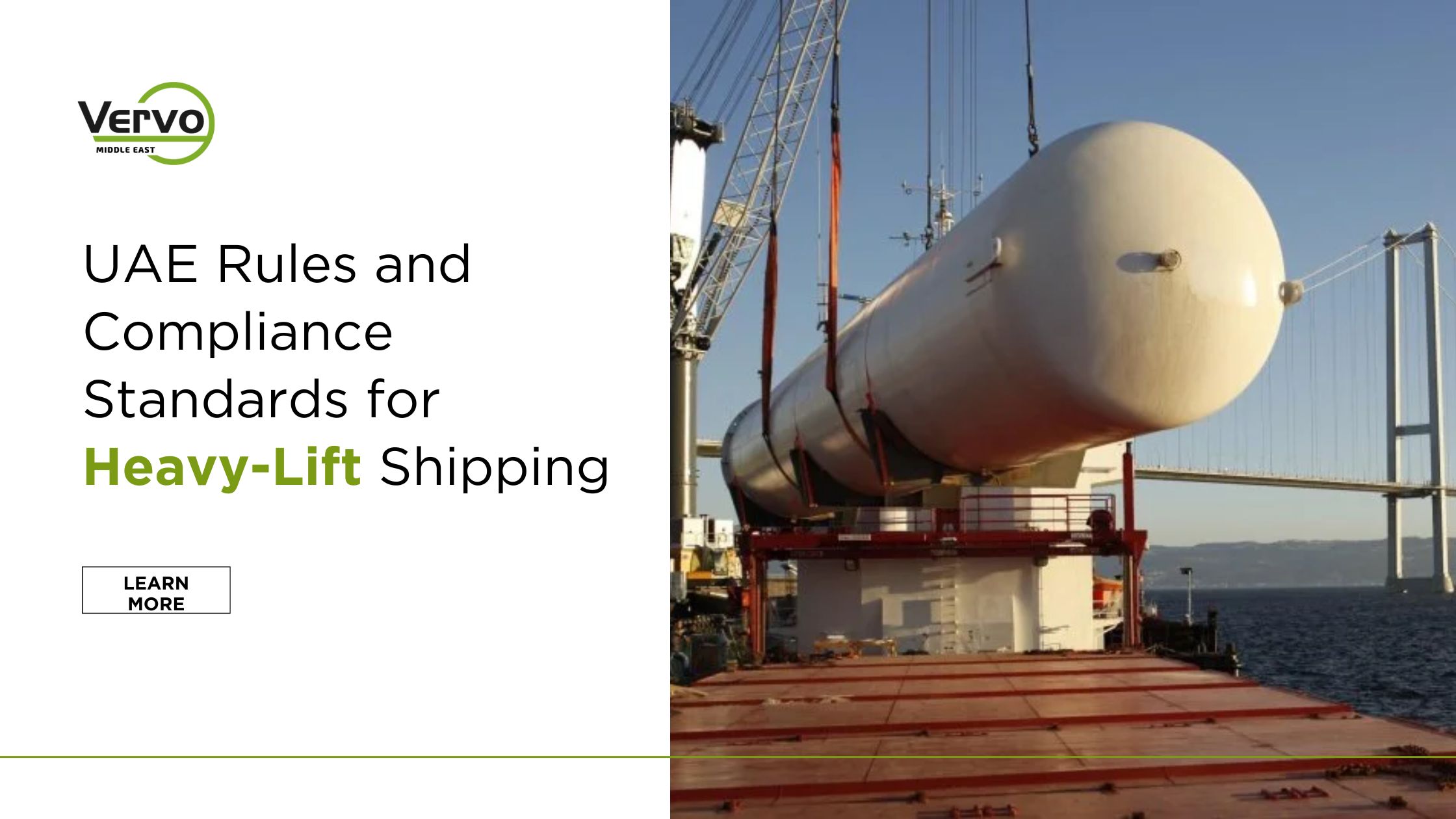 UAE Rules and Compliance Standards for Heavy-Lift Shipping By Vervo Middle East for logistics services in the UAE and Dubai